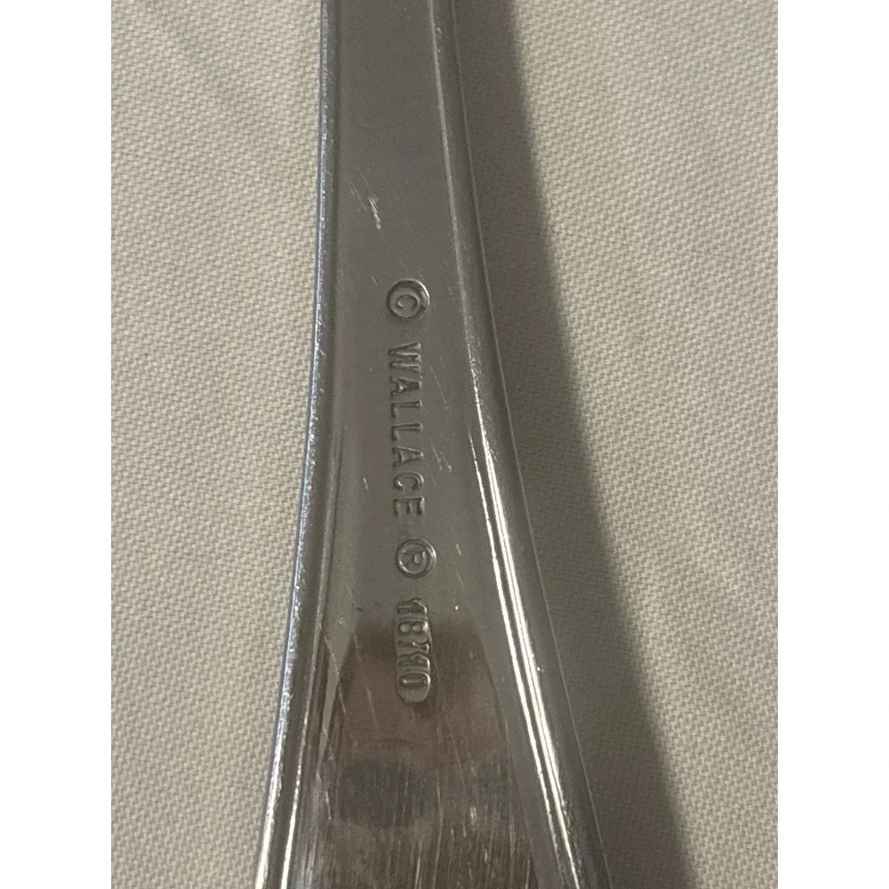Wallace Serving Set‎ Unisex OS Silver Good 18/10 Stainless Beaded 2pc Fork Spoon